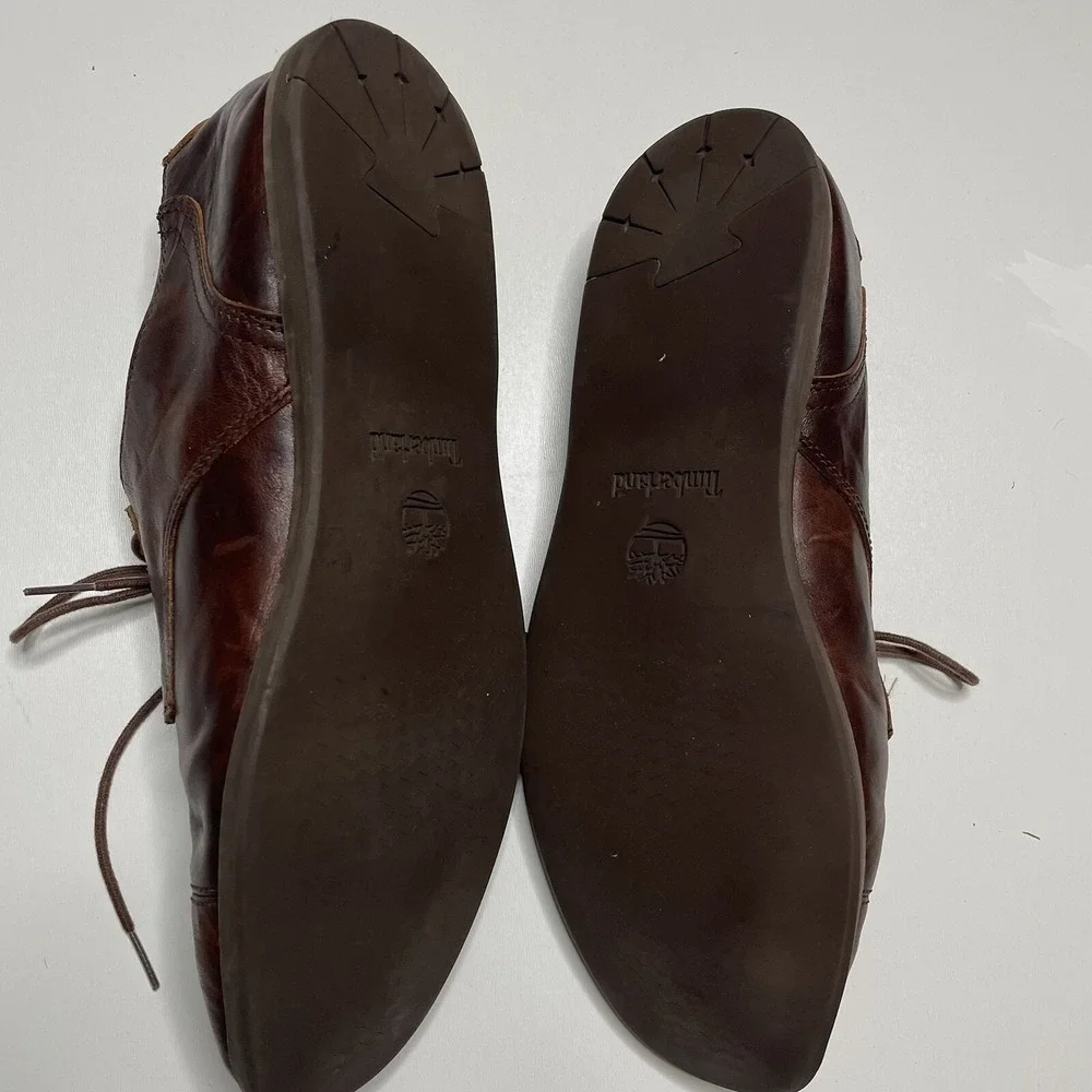 Timberland Men's Size 10 Brown Leather Oxford Dress Shoes Casual Work Style